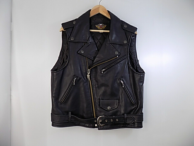 ハーレーダビッドソン レザージャケット ライダース バイク ベスト ワッペン ハーレーダビッドソン Harley Davidson レザー ベスト ワッペン