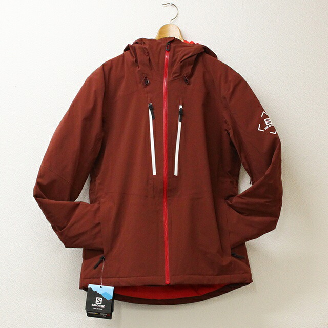 【中古品】下げ札付・未当てはめる品！サロモン（Salomon） スキーの板 スノーボード 上衣 メンズ M大きさ LC1399000 赤銅色系 ハイランド（西）※送りとどける元：北海道