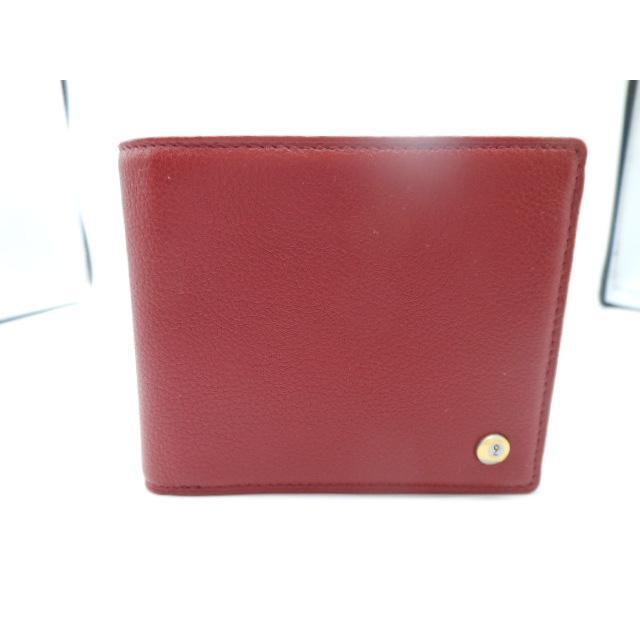 【中古】タケオキクチ　財布　バグッタ　TAKEOKIKUCHI　赤色　　 レッド　ワインレッド　メンズ　二つ折り財布　719604　牛革　革　レザー　ビリヤード　大人　カジュアル　上品