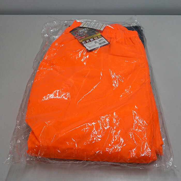 【中古品】アイトス タルテックス Hi-Vis Type 高視認性雨合羽防寒ズボン下 / 3L大きさ / オレンジ色 / 8962-063 / 曳き船付き添い人未当て嵌める品 / 小夜やり方 / 工事一こま