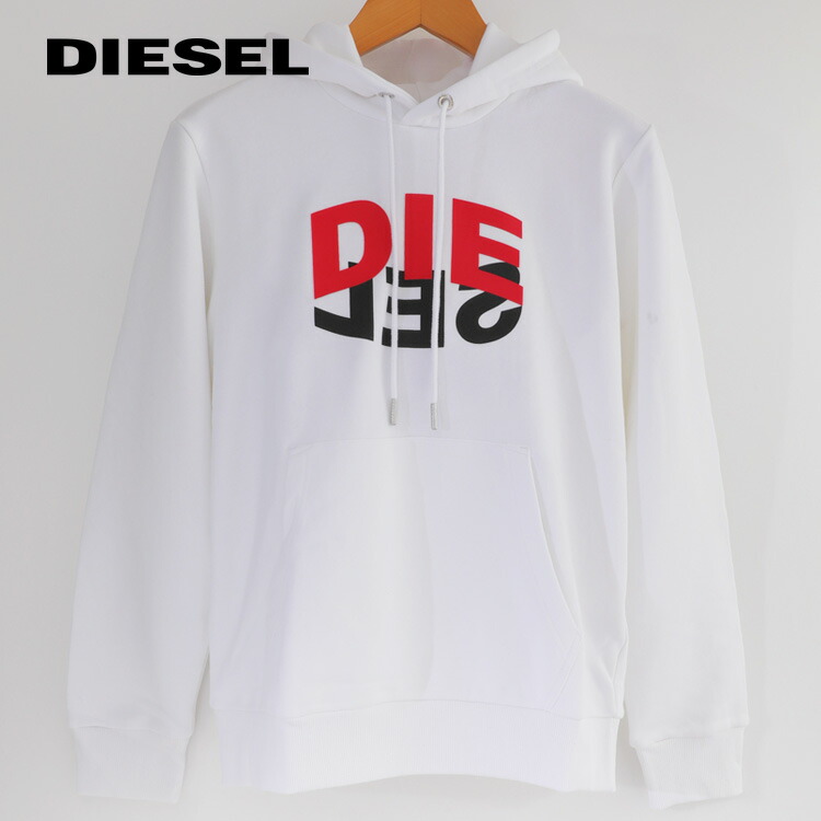 DIESEL ディーゼル パーカー 白 XS 0124925E0021 DIESEL 送料無料 ディーゼル パーカー メンズ フーディー フード