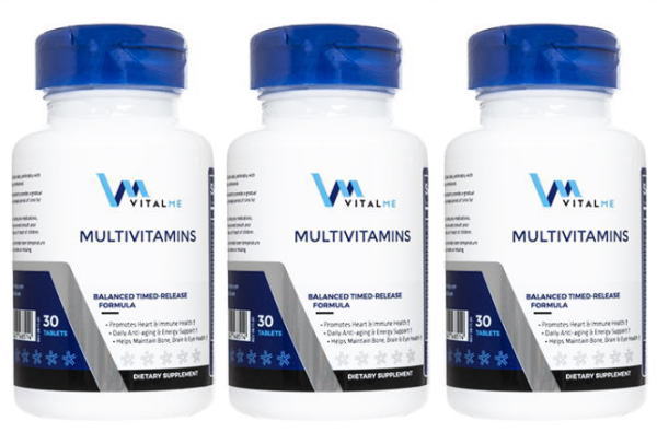 バイタルミー マルチビタミン30錠 2本+1本Free[計3本] 1セット VitalMe Multivitamins画像