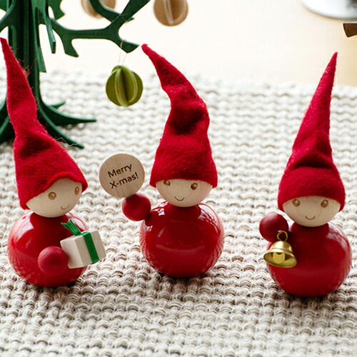 アーリッカ トントゥ メリークリスマス rikka Tonttu フィンランド オブジェ 妖精 エルフ 木 かわいい 可愛い 北欧 雑貨 インテリア プレゼント 飾り 雑貨 玄関 サンタ プチギフト Giosenglish Com