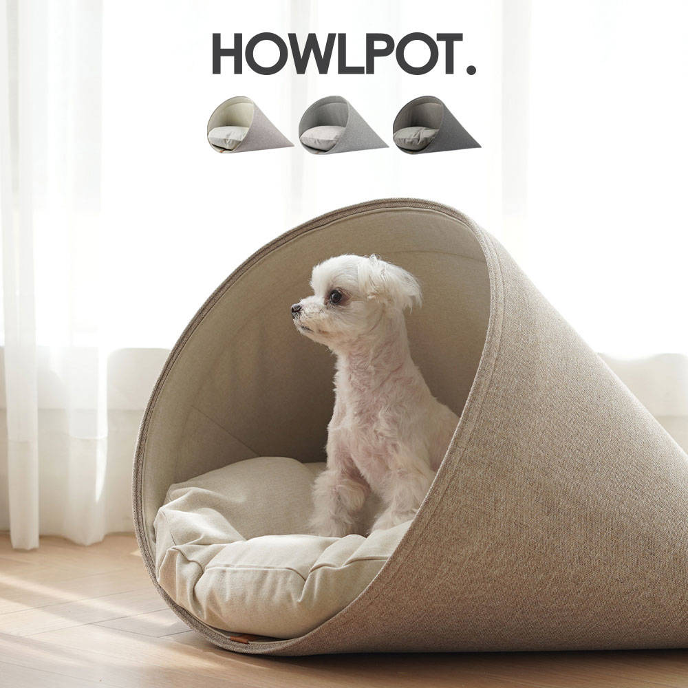 楽天市場 Howlpot Howly 犬用ハウス クッション付き おしゃれ 室内 かわいい 折り畳み 犬 ベッド ペットハウス 小型犬 中型犬 送料無料 Red Cabin