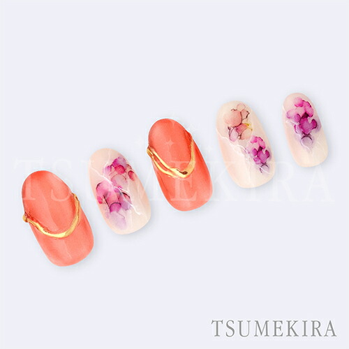 美品 ツメキラ Tsumekira インクアート Pink ピンク ネコポス アート ネイルシール Sferavisia Hr