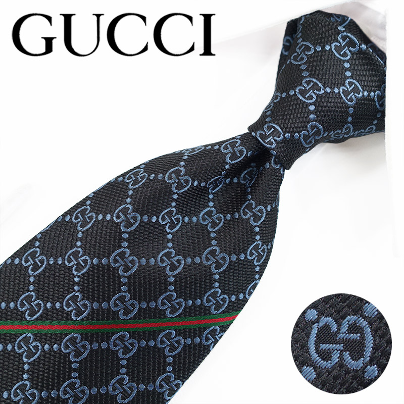 新品】GUCCI ネクタイ イルカ＆ゴールデンスター 裏GG柄 イタリア製