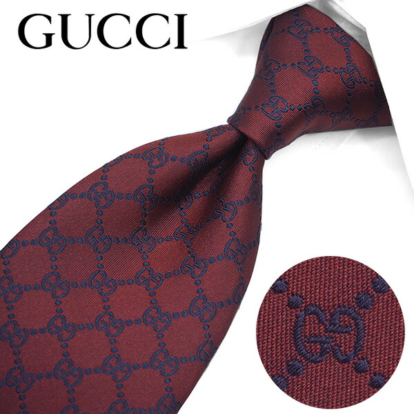 人気の新作 GUCCI ネクタイ 紋章柄 エンジ色 drenriquejmariani.com