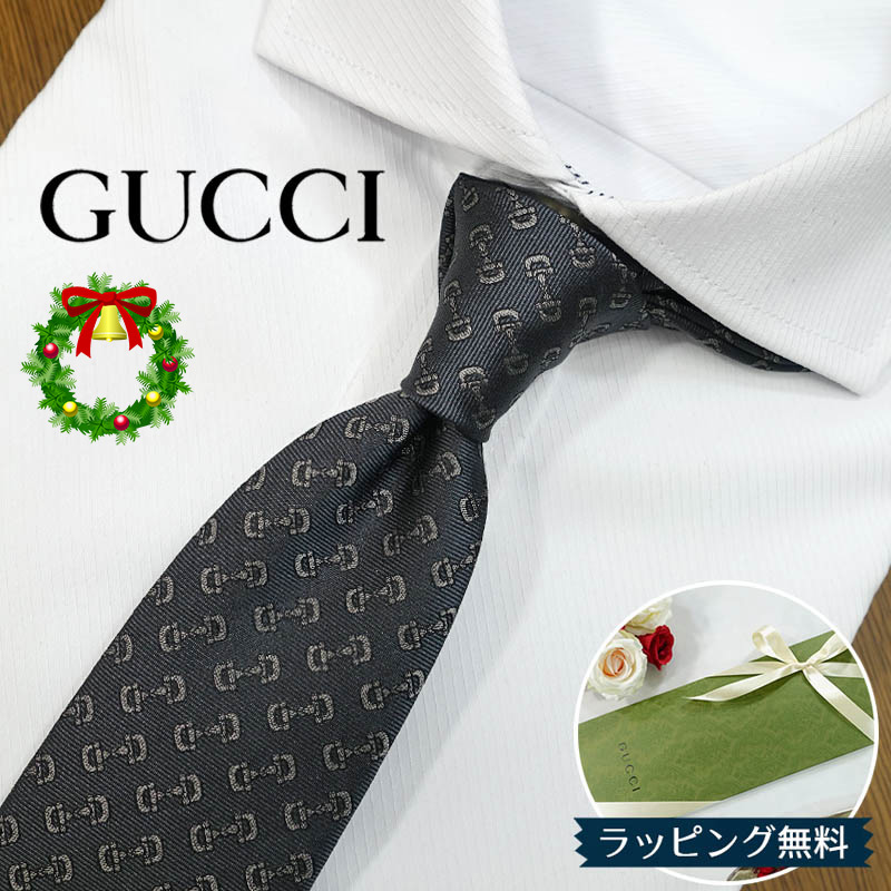 GUCCI gg総柄 ブラック／黒色 ネクタイ 034872 GUCCI gg総柄 ブラック／黒色 ネクタイ 034872