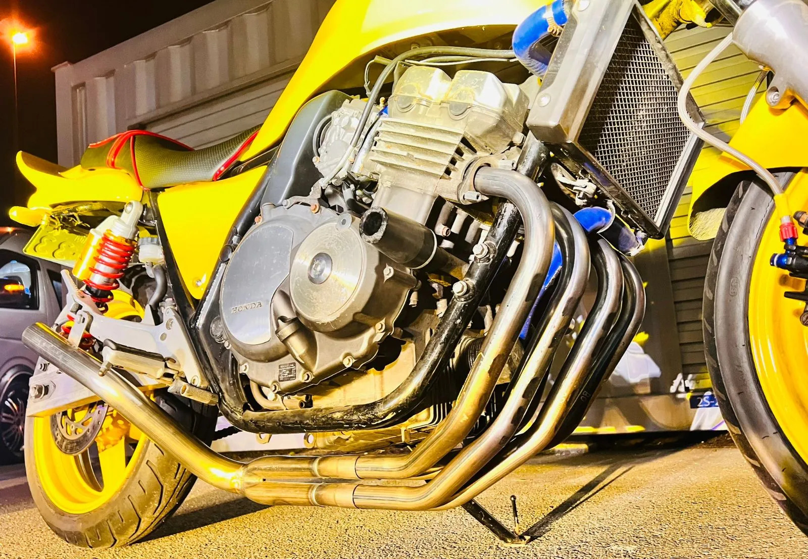 REDSTAGE CB400SF NC31スタンダード 4-2-1オリジナルマフラー メッキ