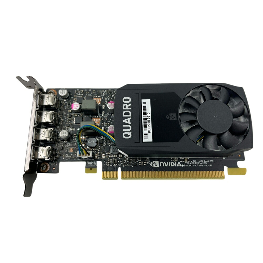 NVIDIA Quadro P620 Graphic Card 2GB ロープロファイル PCI Express 3.0 x16 インターフェース Mini DisplayPort × 4 (DisplayPort ver 1.4対応) バルク品 新品未使用 送料無料