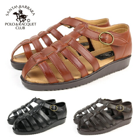 楽天市場 Santa Barbara Polo Racquetclubサンタバーバラ ポロ ラケットクラブ380メンズ サンダルcamel Black Dark Brownキャメル ブラック ダークブラウン レッドテント