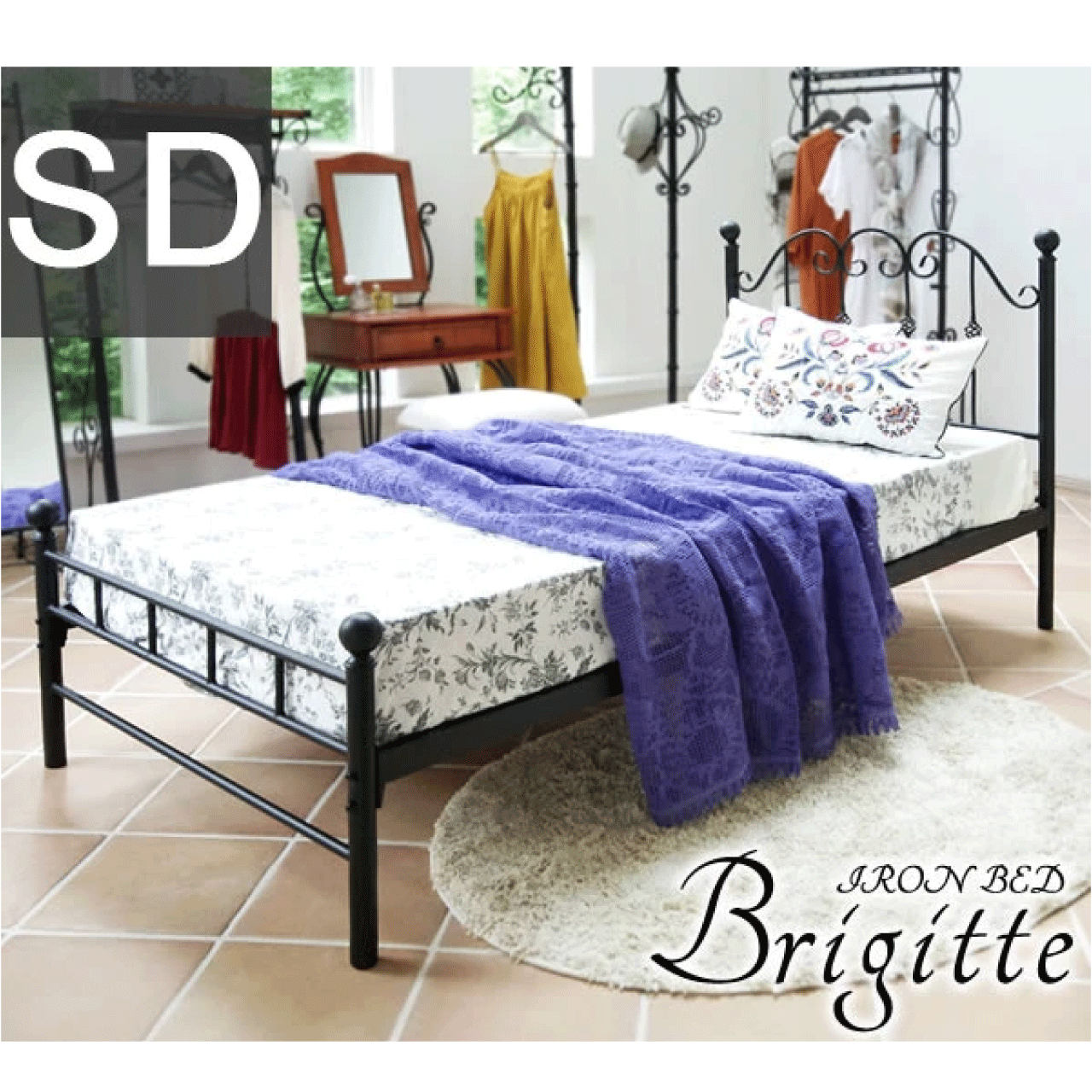 楽天市場】南欧スペイン風シングルベッド ハイタイプ 床下収納 DelSol  