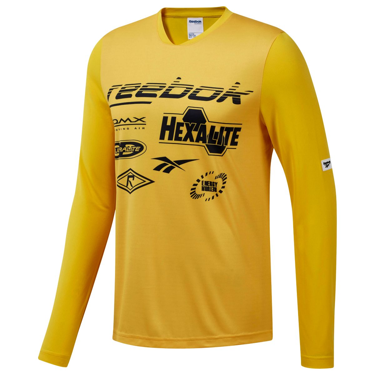 reebok yellow t shirt