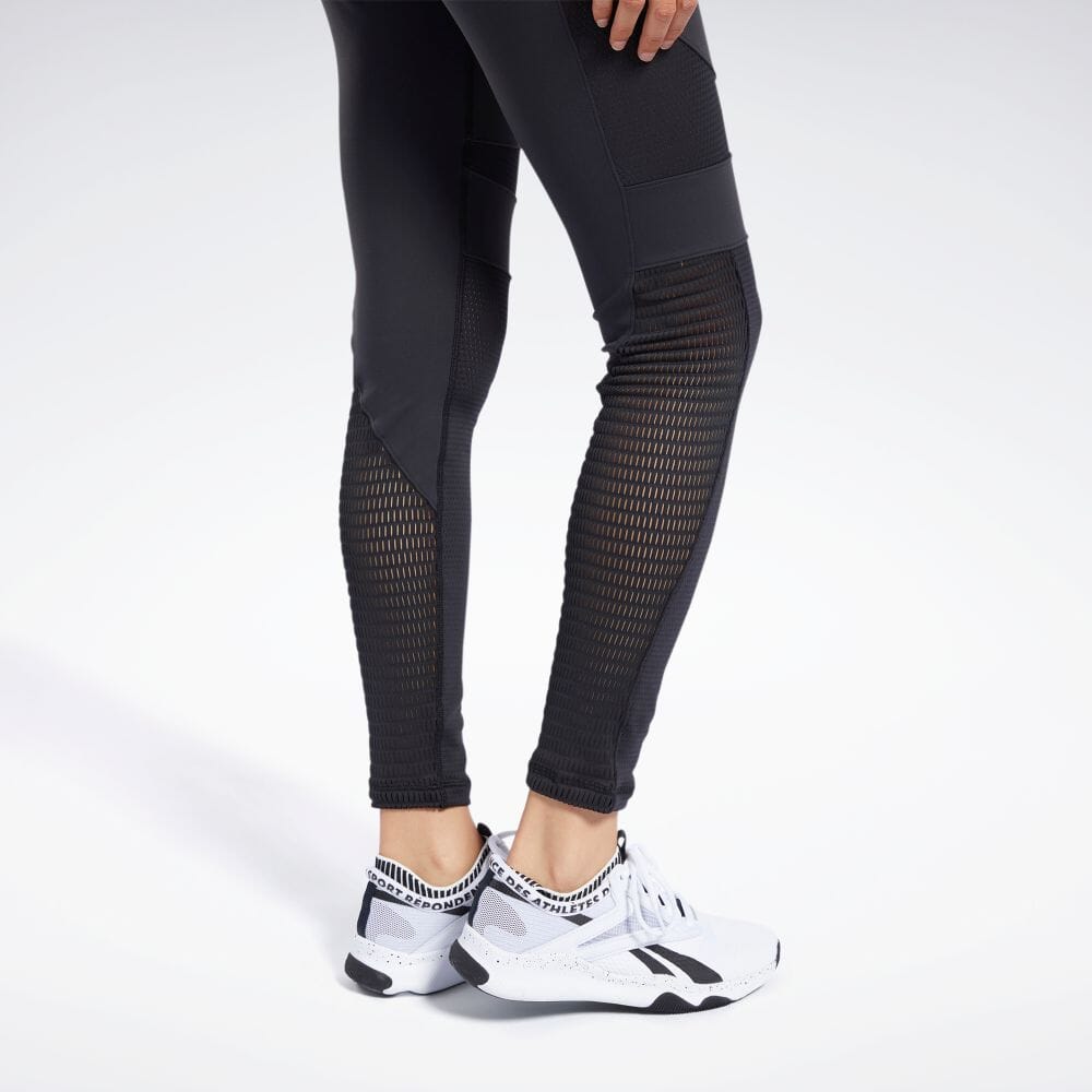 reebok lux tights color block