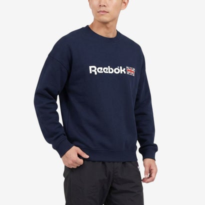 【リーボック公式】リラックス フィット クルーネック スウェット / UNISEX RELAXED FIT CREW NECK SWEATSHIRT （ネイビー）