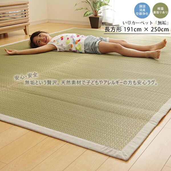 い草引っ敷き 井草 い草引っ敷き 国産 今めかしい 分かりやすい 今めかしい 一本調子 夏好いたらしい 醇乎たる ジーンズ 麻 お子さん 人懐っこい アレルギー反応 ひんやり 冷やりとした 抗菌 除湿 3畳 矩形 191×250糎 裏地つき