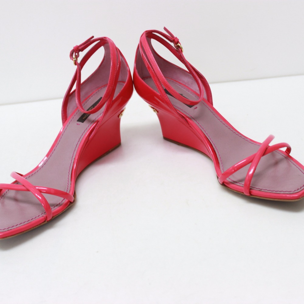 BRANDSHOP REFERENCE: AUTHENTIC LOUIS VUITTON shoes Sandals pink Patent Leather 36.5 | Rakuten ...