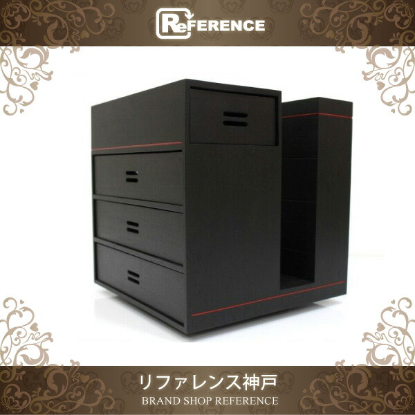 Brand Reference Rakuten Global Market Authentic Hermes Authentic Hermes Desktop Organizer Desk Storage Furniture With Rotating Table Men S Women Other Black Red Wood Leather