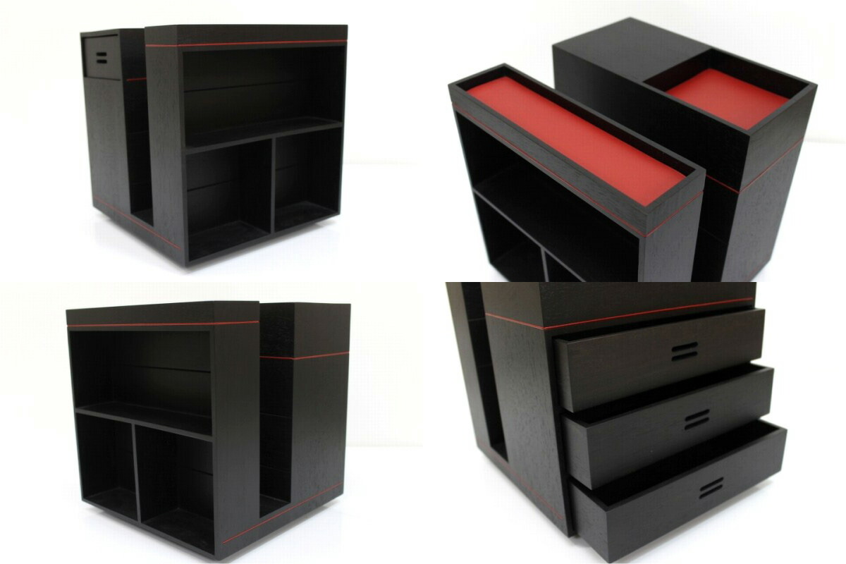 Brand Reference Rakuten Global Market Authentic Hermes Authentic Hermes Desktop Organizer Desk Storage Furniture With Rotating Table Men S Women Other Black Red Wood Leather