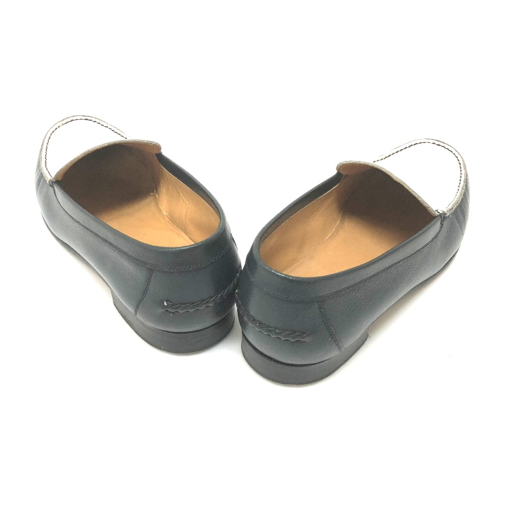 AUTHENTIC HERMÈS By color loafers Shoes Other Navy/White Leather