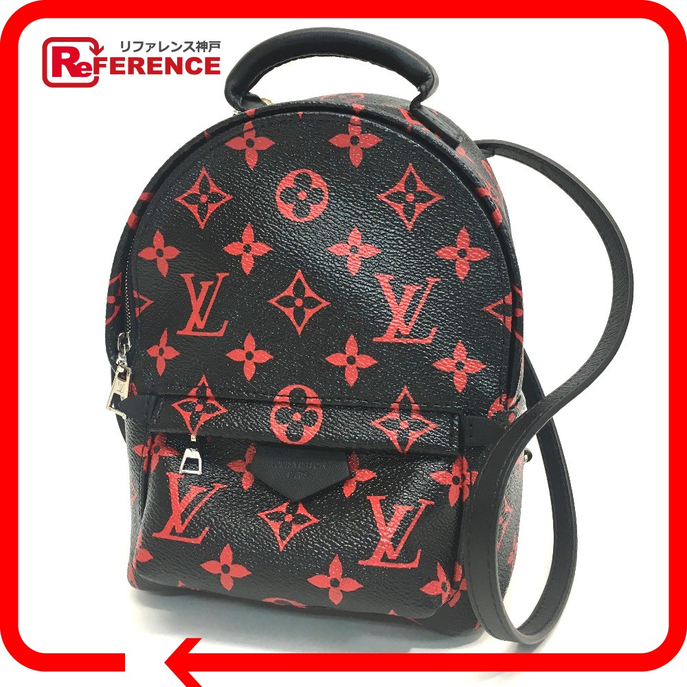 Palm springs cloth backpack Louis Vuitton Black in Cloth - 25251053