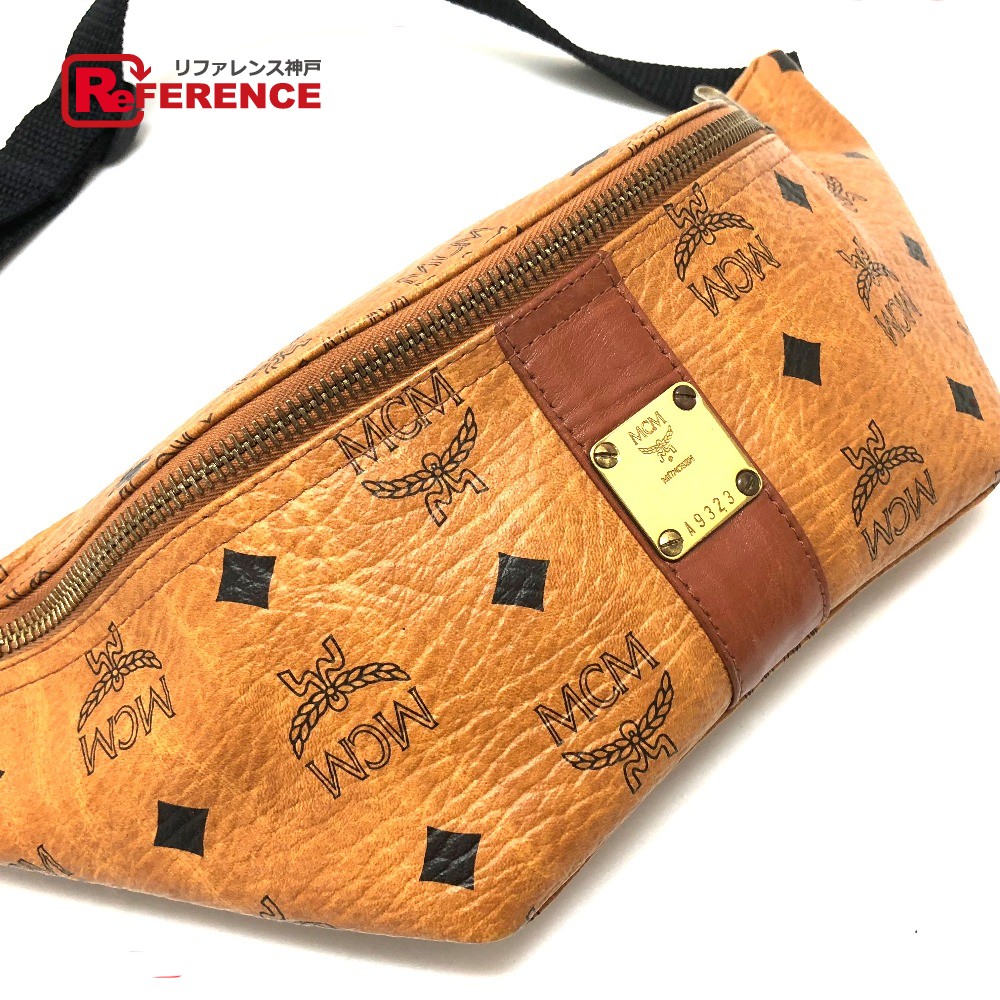 Brand Reference Authentic Mcm Rogogram Body Bag Hip Waist Authentic Mcm Rogogram Body Bag Hip Waist Pouch Brown Leather