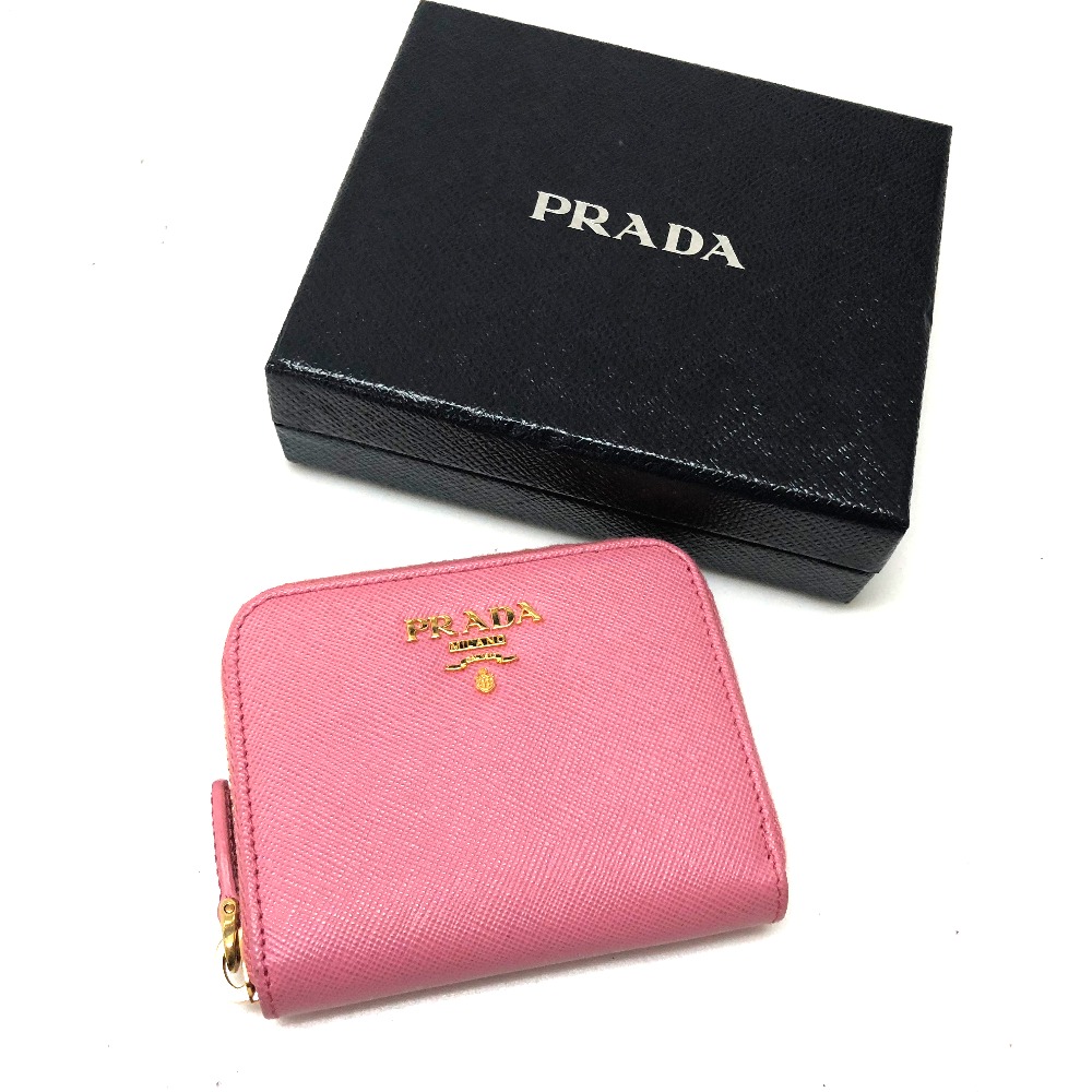 小銭入れ 財布 1m0268 サフィアーノ ラウンドファスナー Prada 財布 ケース コインケース Prada プラダ ピンク レザー ピンク レディース 中古 ブランドショップ リファレンスprada プラダ コインケース あす楽対応 楽ギフ 包装