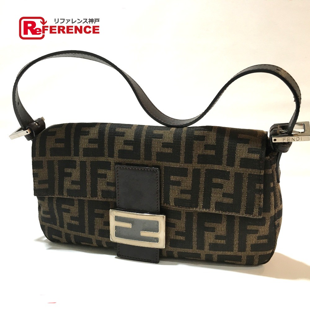 Brand Reference Authentic Fendi Zucca Pattern Vintage Shoulder Authentic Fendi Zucca Pattern Vintage Shoulder Bag Brown Black Canvas 26424