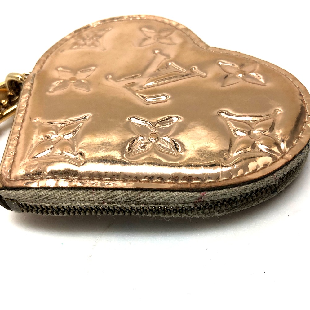 Porto Monet Cool Monogram Miro Waal Coin Case Mirror Vinyl Gold Lady S With The Louis Vuitton M93567 Wallet Purse Heart Type