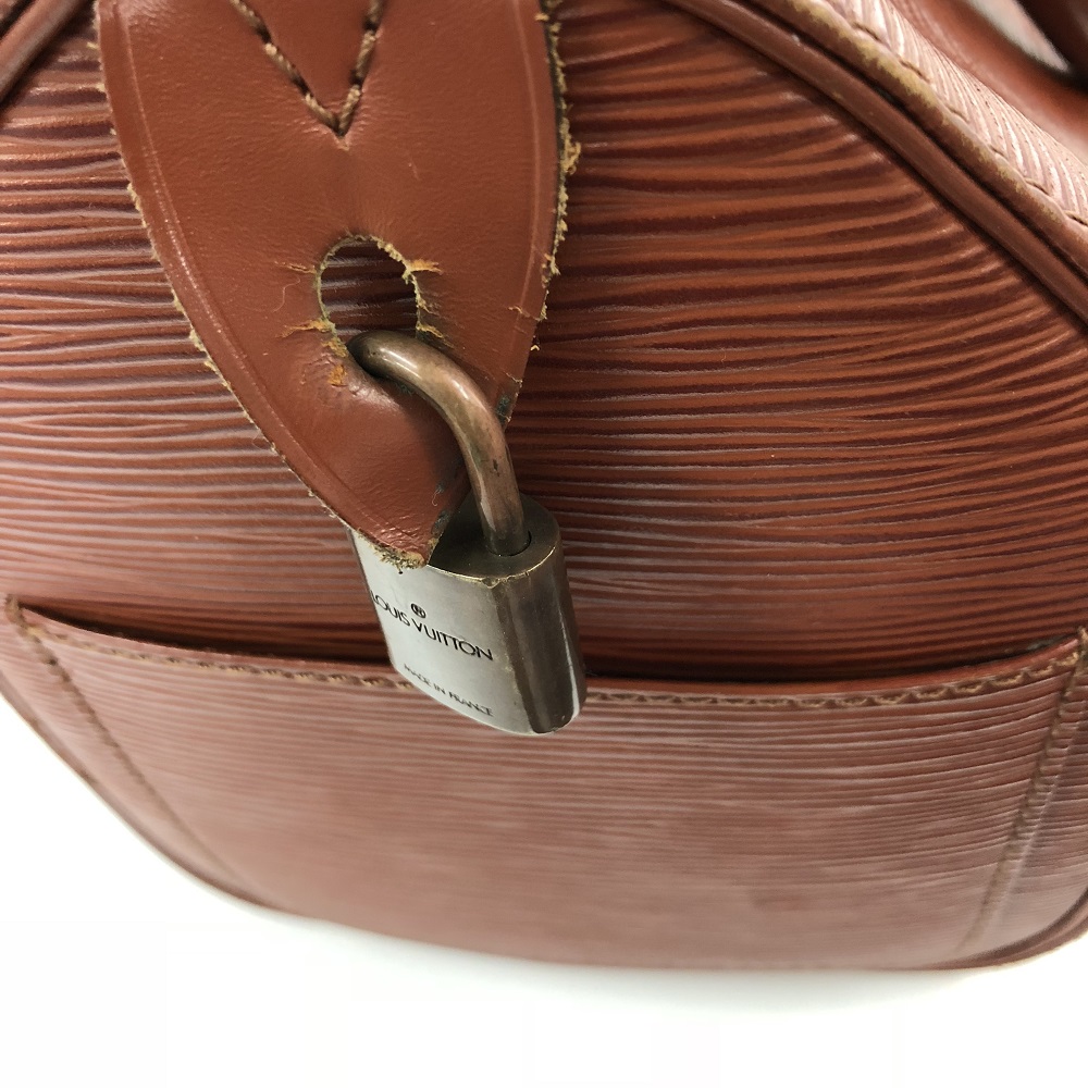 BRANDSHOP REFERENCE: AUTHENTIC LOUIS VUITTON Epi Speedy 25 Mini Duffle Bag Hand Bag Brown Epi ...