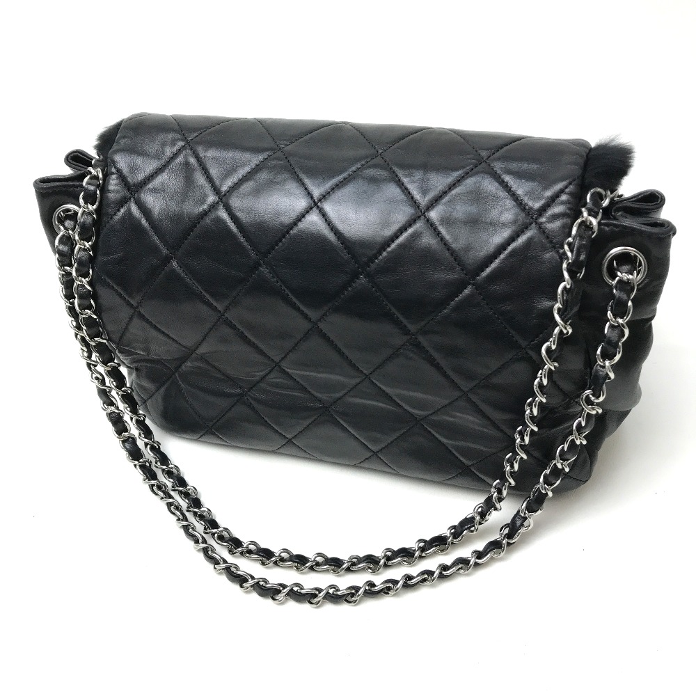 BRANDSHOP REFERENCE: AUTHENTIC CHANEL Quilted With fur Double Chain Shoulder Bag Shoulder Bag ...