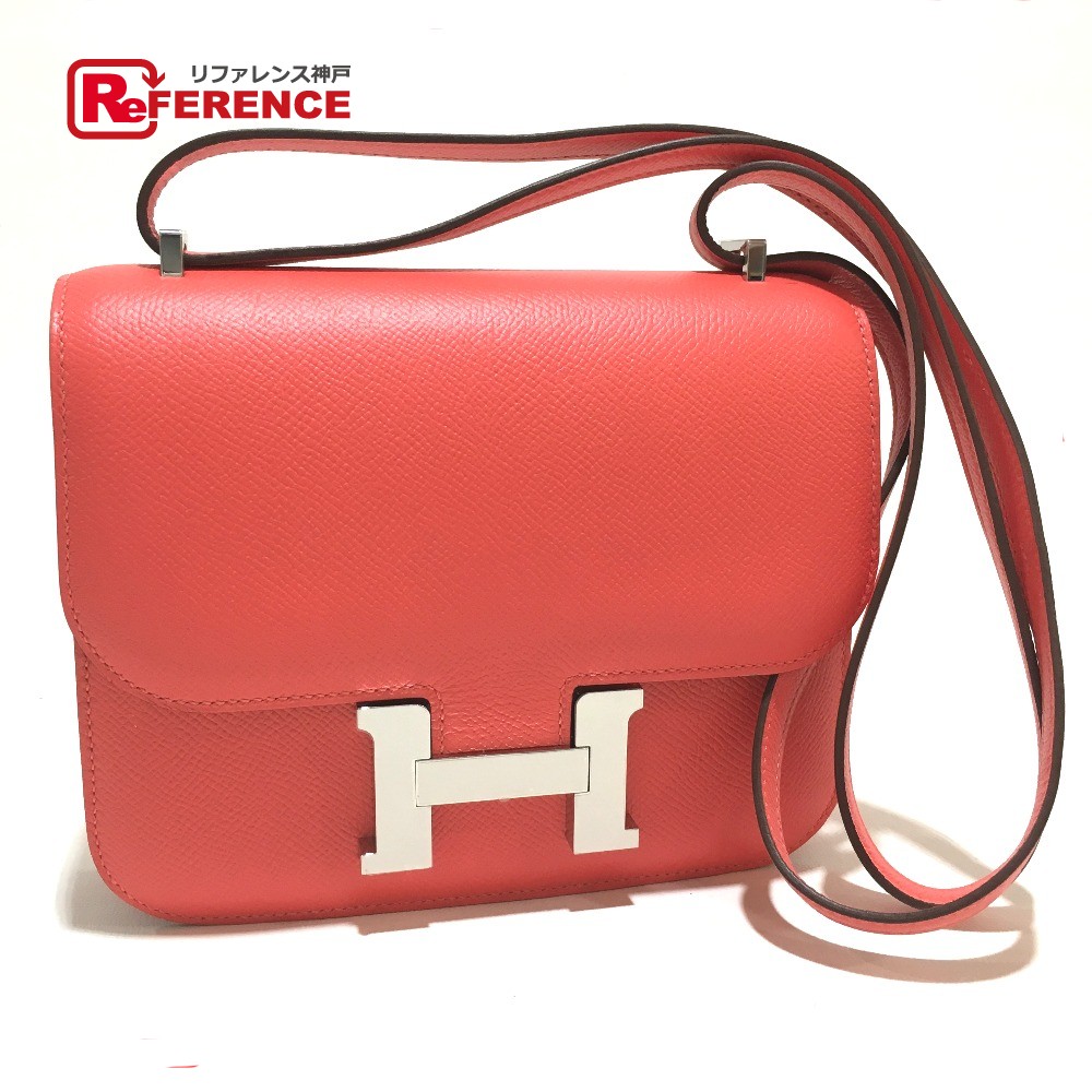 Hermes H Metal Ings Constance Mini 3 Shoulder Bag Epson Rose Jaipur Silver Lady S