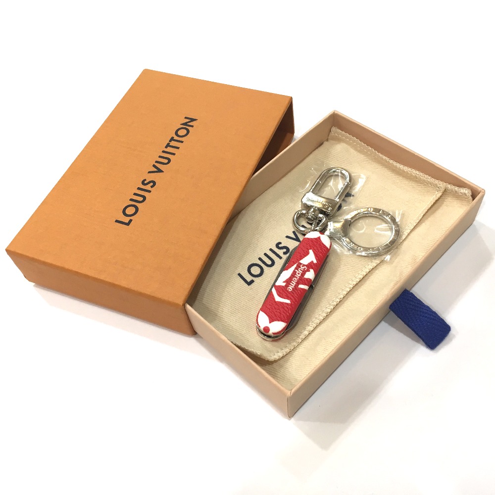 BRANDSHOP REFERENCE: AUTHENTIC LOUIS VUITTON Supreme Collaboration Bag Charm Pocket knife Key ...