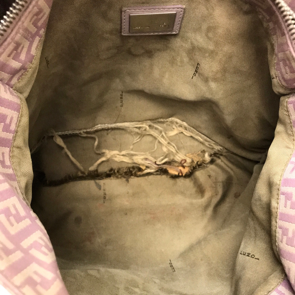 BRANDSHOP REFERENCE: AUTHENTIC FENDI Zucca pattern vintage Tote Bag Shoulder Bag Light Purple ...