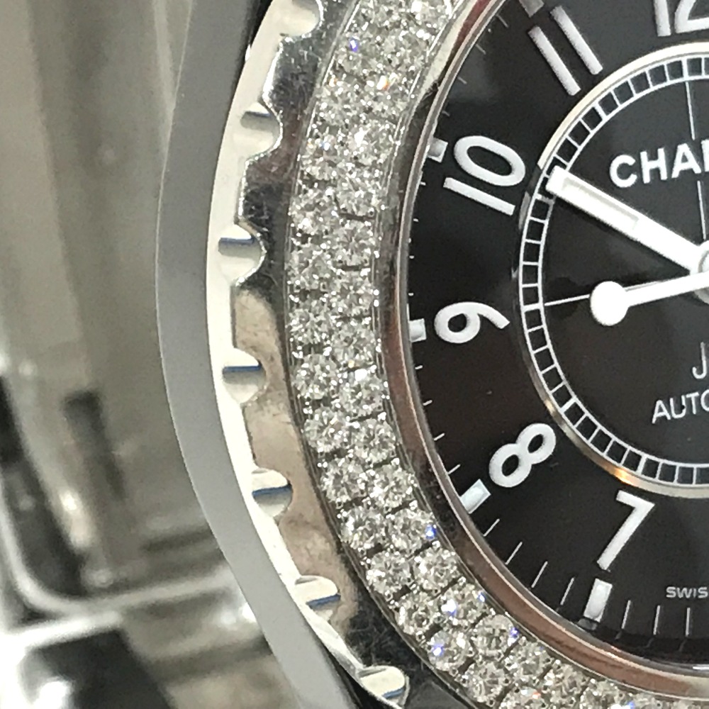 【楽天市場】CHANEL シャネル H1339 J12 メンズ腕時計 センターダイヤベルト ダイヤベゼル 腕時計 ブラックセラミック
