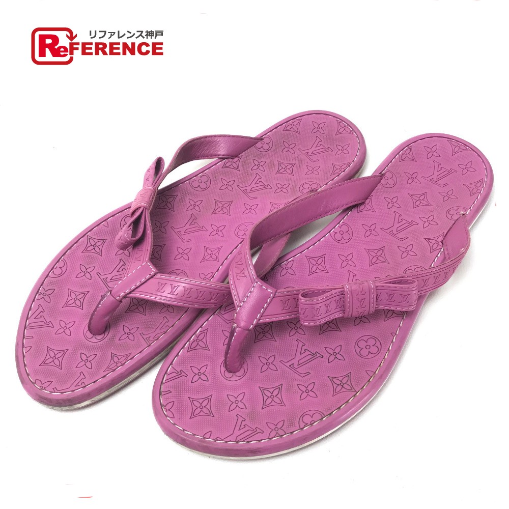 BRANDSHOP REFERENCE: Sandals rubber //38 pink system Lady&#39;s with the LOUIS VUITTON Louis Vuitton ...