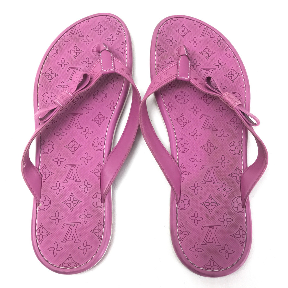 BRANDSHOP REFERENCE: Sandals rubber //38 pink system Lady&#39;s with the LOUIS VUITTON Louis Vuitton ...