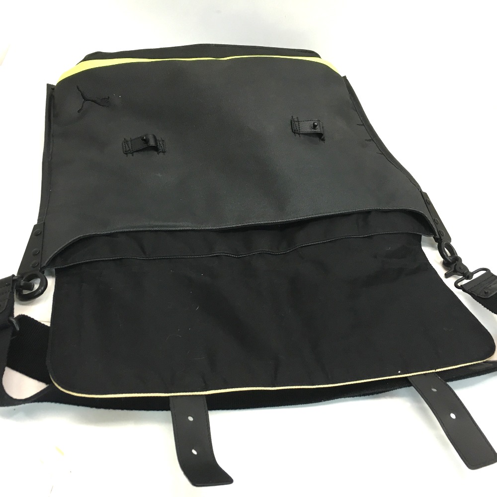 BRANDSHOP REFERENCE: AUTHENTIC PUMA Messenger Bag Crossbody Shoulder Bag Black/natural Canvas x ...