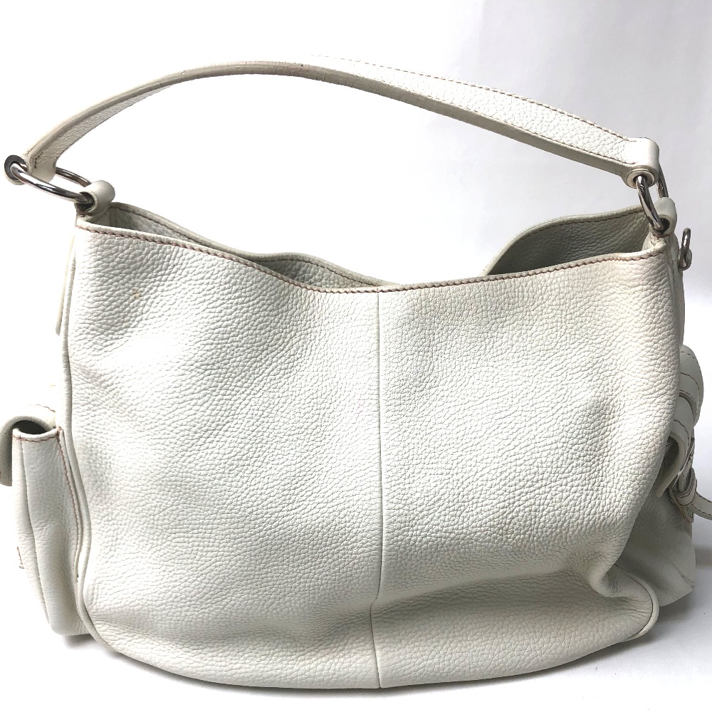 BRANDSHOP REFERENCE: AUTHENTIC PRADA Side pocket Semi Shoulder Bag Shoulder Bag White Leather ...