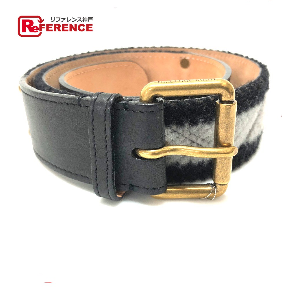 BRANDSHOP REFERENCE: AUTHENTIC LOUIS VUITTON Bicolor belt Black/Gray Based Leather | Rakuten ...