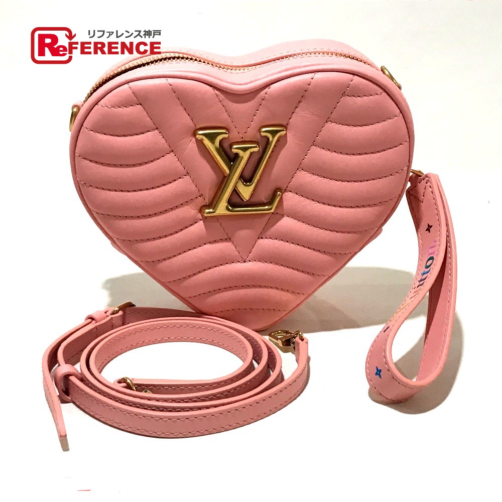 Authentic Louis Vuitton Heart Bag An Online Limited Products 19 Ss New Wave Shoulder Rose Pommet Calf Leatherleather M53769