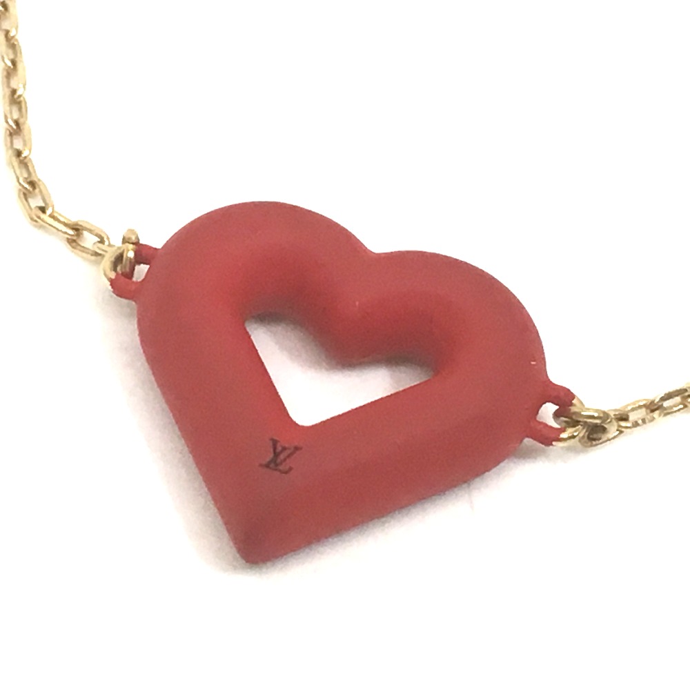 BRANDSHOP REFERENCE: AUTHENTIC LOUIS VUITTON ChainBracelet heart Bracelet Gold x Red Gold Plated ...