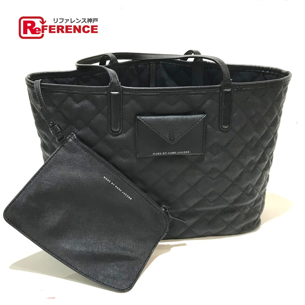 MARC BY MARC JACOBS マークバイマークジェイコブス ポーチ付き キルティング カバン ショルダーバッグ トートバッグ PVC/レザー レディース ブラック ブラック 【中古】