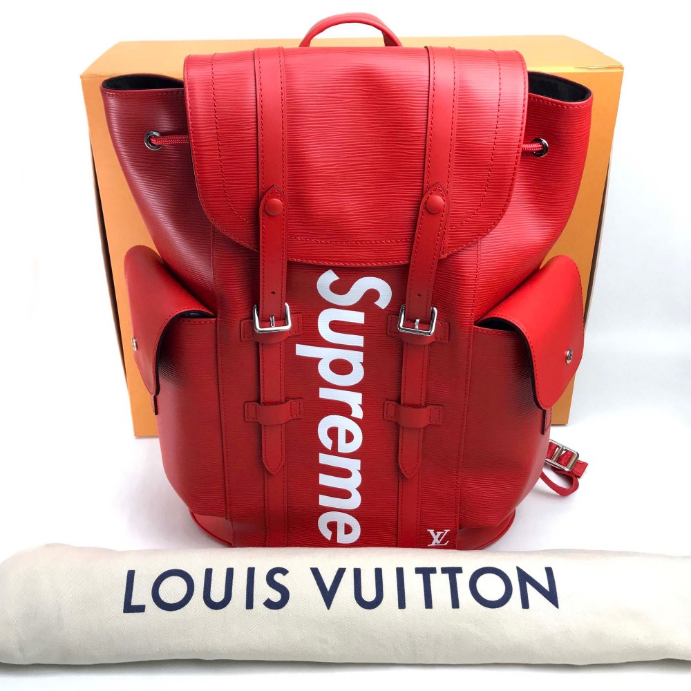 BRANDSHOP REFERENCE: AUTHENTIC LOUIS VUITTON Louis Vuitton x Supreme Epi Christopher PM Backpack ...