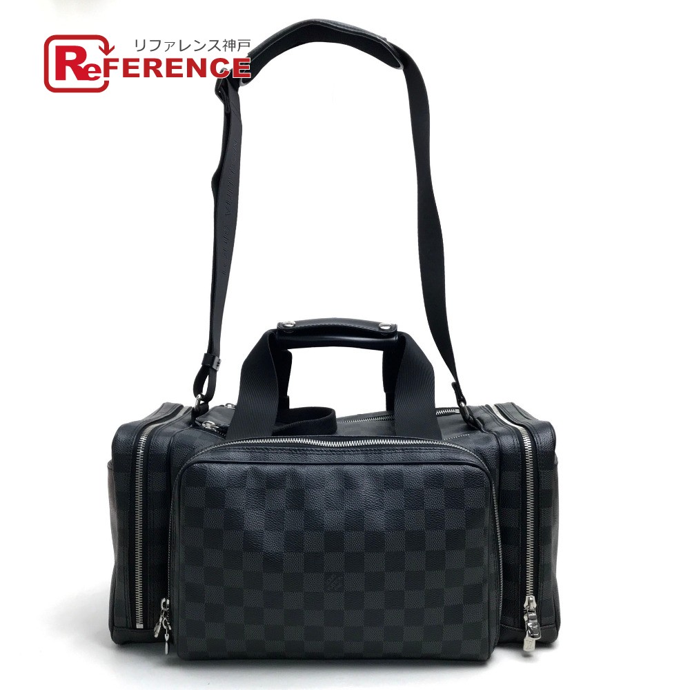 Authentic Louis Vuitton Damier Graphite Camera Bag Duffle 2way Baghand Shoulder Damiergraphitecanvas N58027 Authentic Louis Vuitton Damier Graphite Camera Bag Duffle 2way Baghand Shoulder Damiergraphitecanvas N58027
