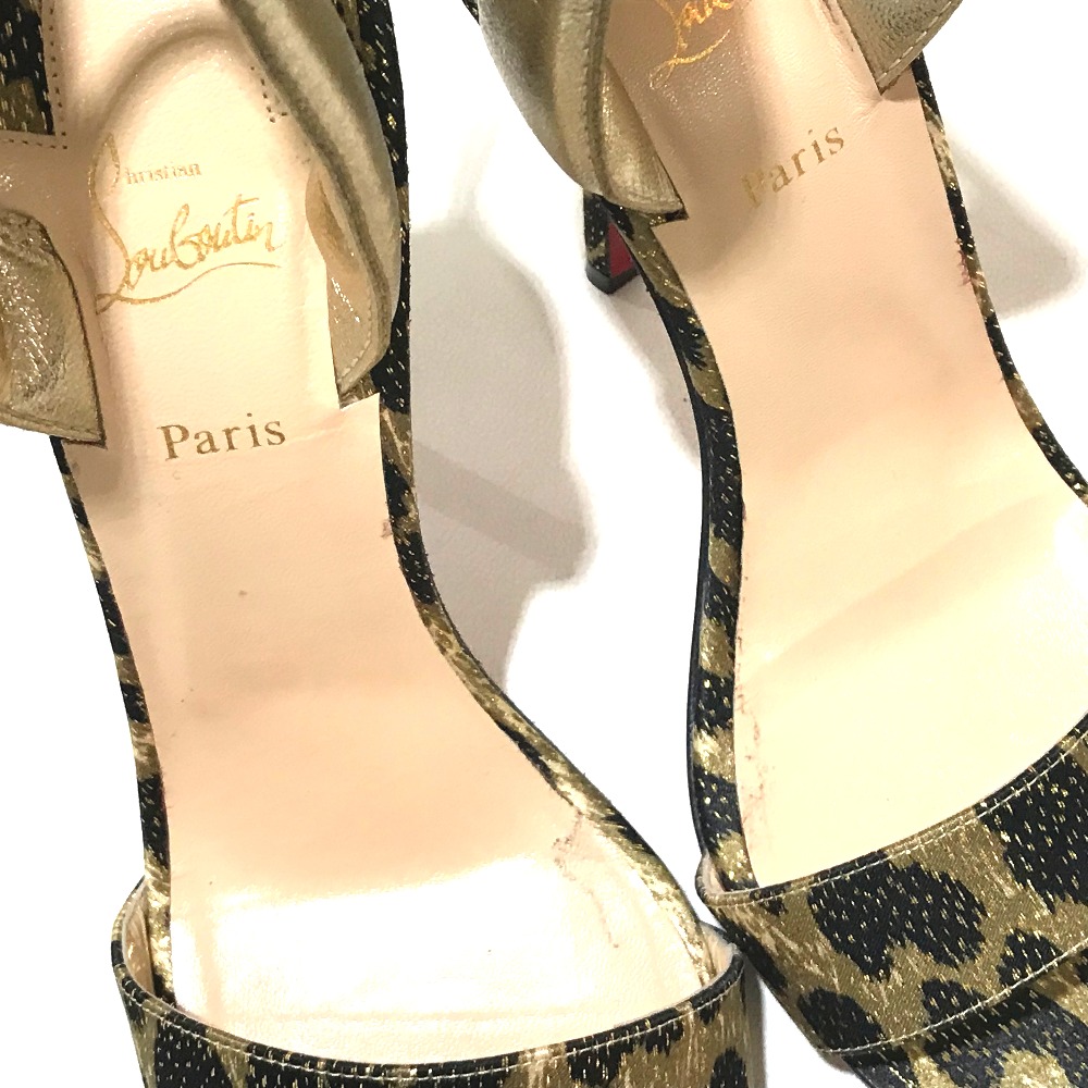 AUTHENTIC Christian Louboutin apparel Samotores leopard pony look High heels pumps GoldBased x BrownBased Leather 3160397 8 AUTHENTIC Christian Louboutin apparel Samotores leopard pony look High heels pumps GoldBased x BrownBased Leather 3160397 8