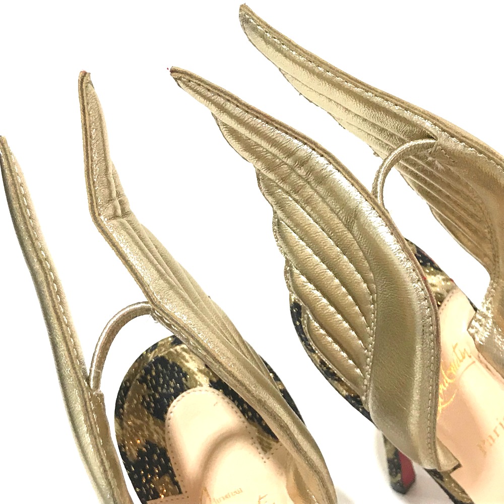 AUTHENTIC Christian Louboutin apparel Samotores leopard pony look High heels pumps GoldBased x BrownBased Leather 3160397 8 AUTHENTIC Christian Louboutin apparel Samotores leopard pony look High heels pumps GoldBased x BrownBased Leather 3160397 8