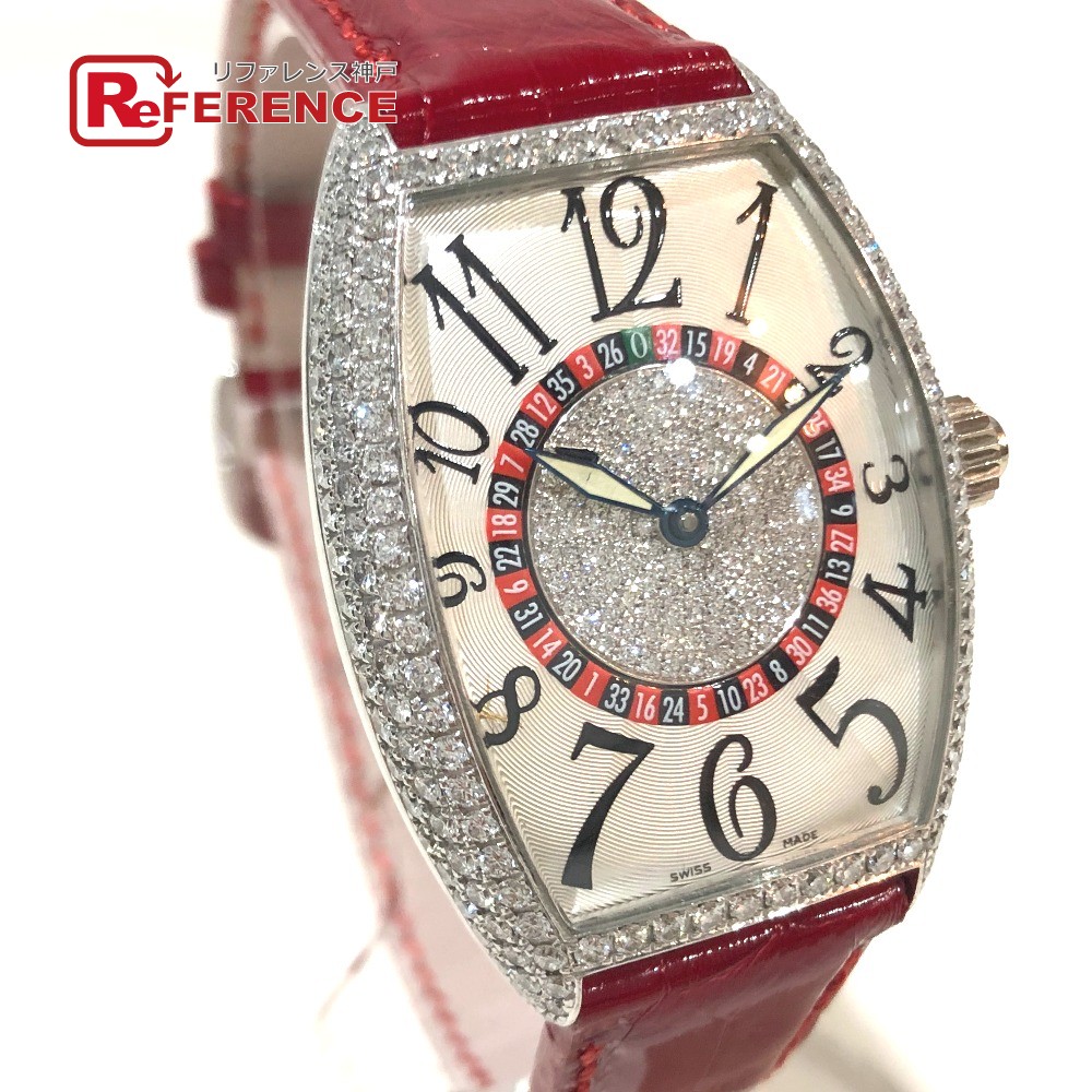 人気絶頂 メンズ腕時計 D Vegas 5850 フランクミュラー Muller Franck トノ カーベックス メンズ 中古 ホワイトゴールド 革ベルト K18wg 腕時計 センターダイヤ ダイヤベゼル メンズ腕時計 ヴェガス Selectpeople Com Br