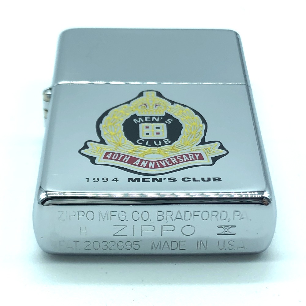 中古 中古良品 銀 Zippo ライター ジッポ Club ライター あす楽対応 喫煙具 送料無料 Zippo ジッポ オイルライター Men S Club 40th Anniversary 1994年 ライター メタル シルバー メンズ 中古 ブランドショップ リファレンス