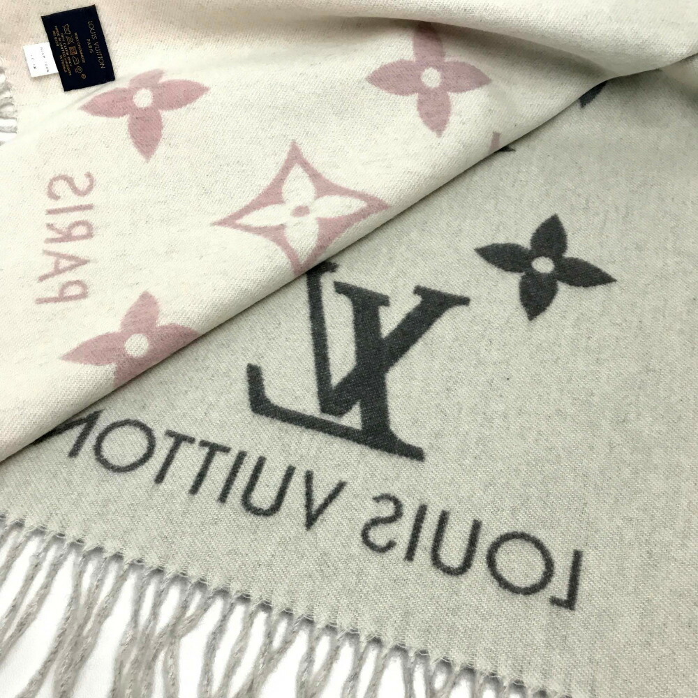 Louis Vuitton ルイヴィトン M エシャルプレイキャビック グラディエント ロゴ Louis マフラー 新作 カシミヤ Supreme ブルーローズ ピンク レディース 未使用 現行品 中古 ブランドショップ リファレンス 未使用 未使用 プレゼント カシミア Louis Vuitton